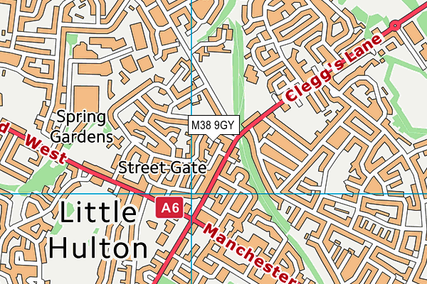 M38 9GY map - OS VectorMap District (Ordnance Survey) M38 9GY map - OS VectorMap District (Ordnance Survey)