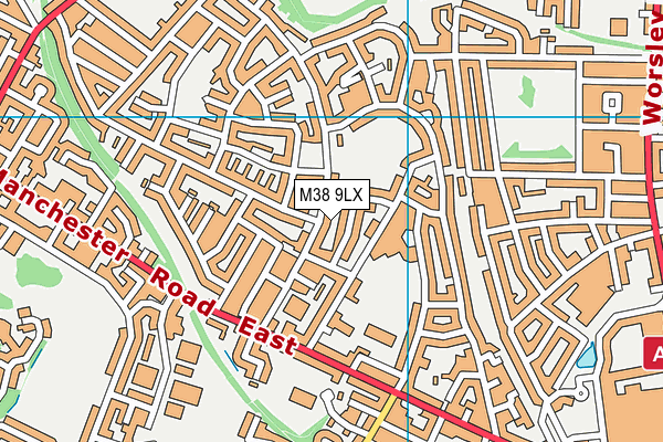 M38 9LX map - OS VectorMap District (Ordnance Survey) M38 9LX map - OS VectorMap District (Ordnance Survey)
