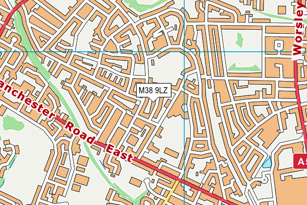 M38 9LZ map - OS VectorMap District (Ordnance Survey)