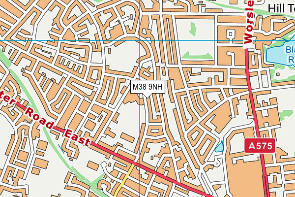 M38 9NH map - OS VectorMap District (Ordnance Survey)