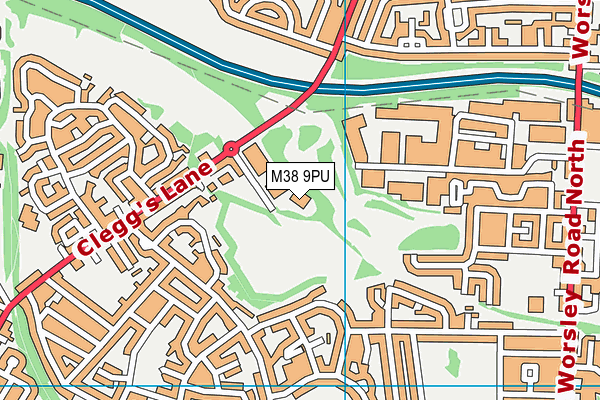 M38 9PU map - OS VectorMap District (Ordnance Survey) M38 9PU map - OS VectorMap District (Ordnance Survey)