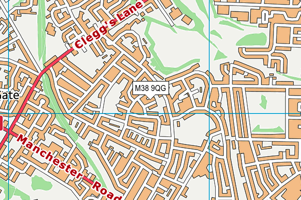M38 9QG map - OS VectorMap District (Ordnance Survey) M38 9QG map - OS VectorMap District (Ordnance Survey)