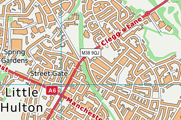 M38 9QJ map - OS VectorMap District (Ordnance Survey) M38 9QJ map - OS VectorMap District (Ordnance Survey)