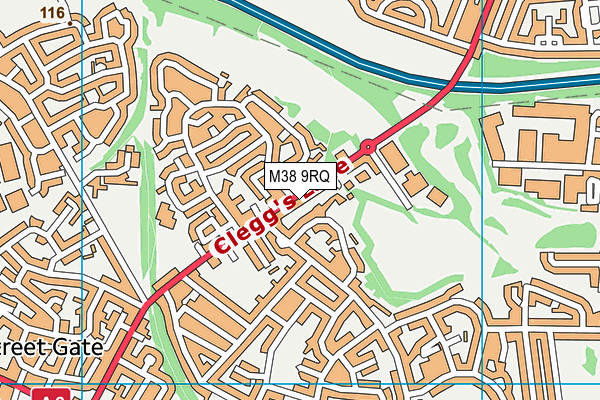M38 9RQ map - OS VectorMap District (Ordnance Survey)
