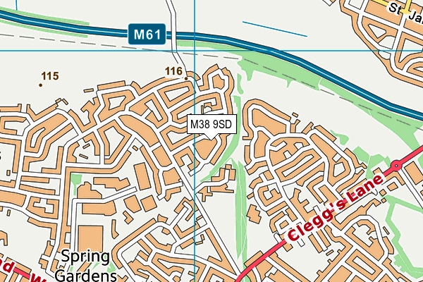 M38 9SD map - OS VectorMap District (Ordnance Survey) M38 9SD map - OS VectorMap District (Ordnance Survey)