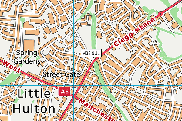 M38 9UL map - OS VectorMap District (Ordnance Survey) M38 9UL map - OS VectorMap District (Ordnance Survey)