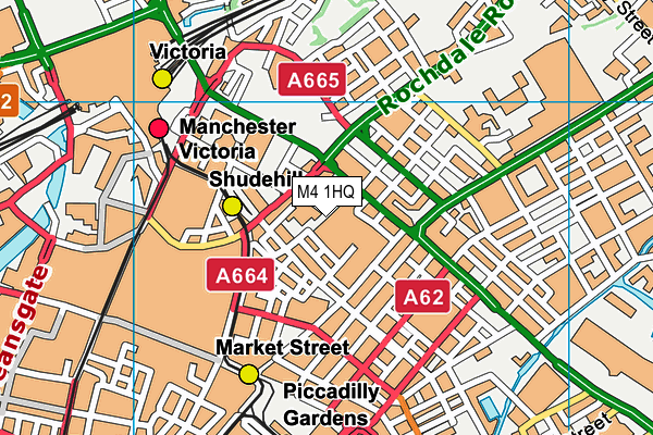 M4 1HQ map - OS VectorMap District (Ordnance Survey)