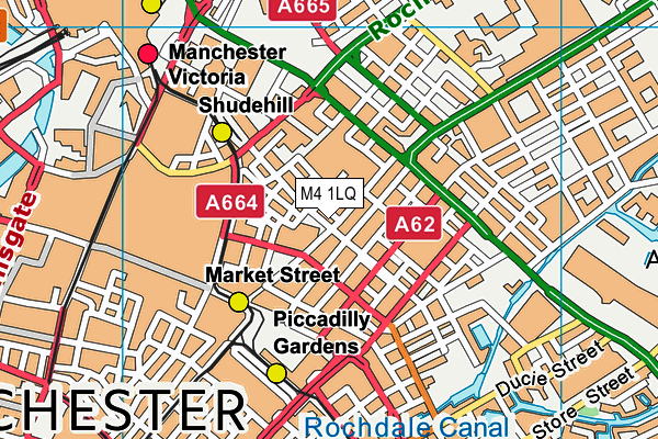 M4 1LQ map - OS VectorMap District (Ordnance Survey)