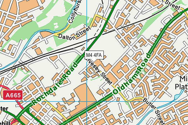 M4 4FA map - OS VectorMap District (Ordnance Survey) M4 4FA map - OS VectorMap District (Ordnance Survey)