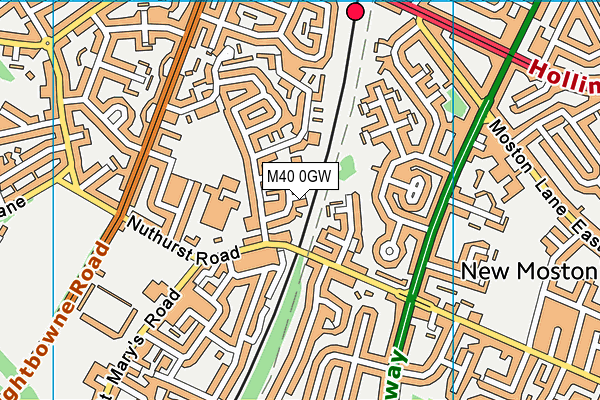 M40 0GW map - OS VectorMap District (Ordnance Survey) M40 0GW map - OS VectorMap District (Ordnance Survey)