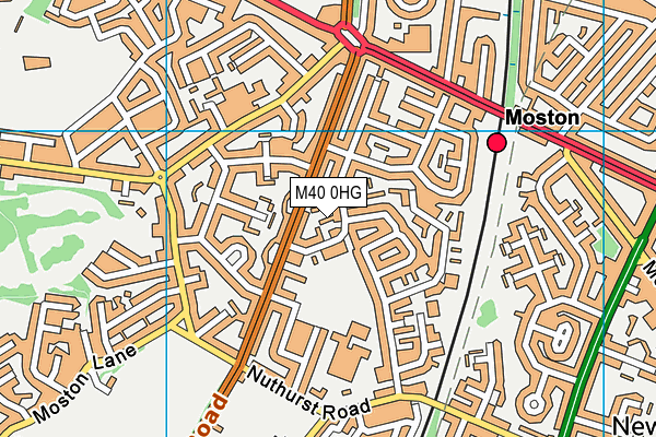M40 0HG map - OS VectorMap District (Ordnance Survey)