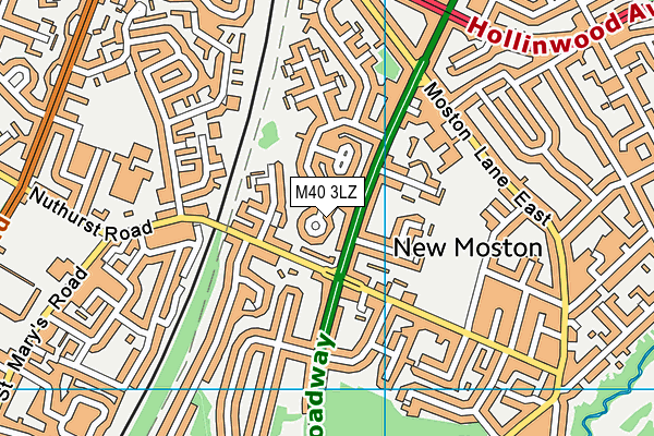 M40 3LZ map - OS VectorMap District (Ordnance Survey) M40 3LZ map - OS VectorMap District (Ordnance Survey)