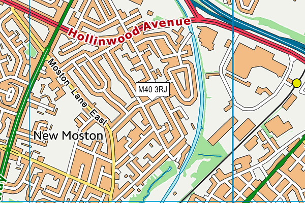 M40 3RJ map - OS VectorMap District (Ordnance Survey)