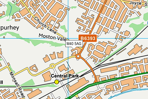 M40 5AG map - OS VectorMap District (Ordnance Survey) M40 5AG map - OS VectorMap District (Ordnance Survey)