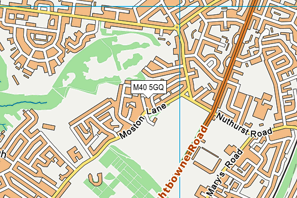 M40 5GQ map - OS VectorMap District (Ordnance Survey)