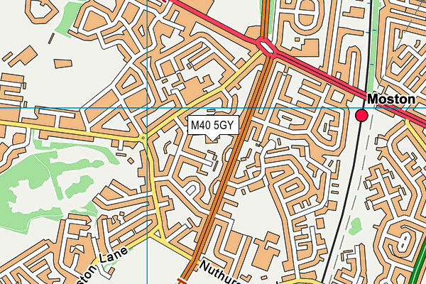 M40 5GY map - OS VectorMap District (Ordnance Survey) M40 5GY map - OS VectorMap District (Ordnance Survey)