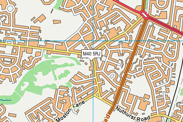 M40 5RJ map - OS VectorMap District (Ordnance Survey) M40 5RJ map - OS VectorMap District (Ordnance Survey)