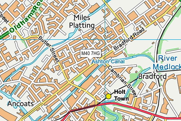 M40 7HG map - OS VectorMap District (Ordnance Survey) M40 7HG map - OS VectorMap District (Ordnance Survey)