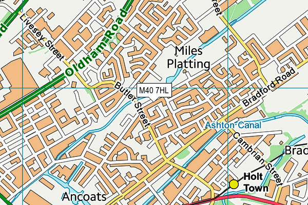 M40 7HL map - OS VectorMap District (Ordnance Survey) M40 7HL map - OS VectorMap District (Ordnance Survey)