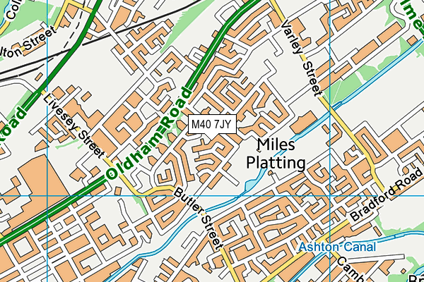 M40 7JY map - OS VectorMap District (Ordnance Survey) M40 7JY map - OS VectorMap District (Ordnance Survey)