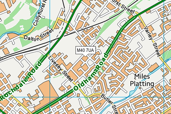 M40 7UA map - OS VectorMap District (Ordnance Survey) M40 7UA map - OS VectorMap District (Ordnance Survey)