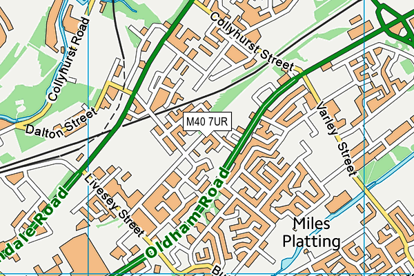 M40 7UR map - OS VectorMap District (Ordnance Survey) M40 7UR map - OS VectorMap District (Ordnance Survey)