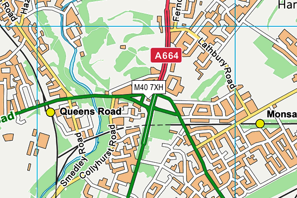 M40 7XH map - OS VectorMap District (Ordnance Survey) M40 7XH map - OS VectorMap District (Ordnance Survey)