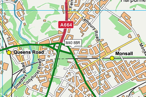 M40 8BR map - OS VectorMap District (Ordnance Survey) M40 8BR map - OS VectorMap District (Ordnance Survey)