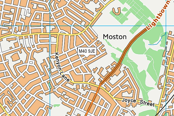 M40 9JE map - OS VectorMap District (Ordnance Survey)