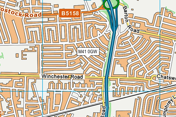 M41 0GW map - OS VectorMap District (Ordnance Survey) M41 0GW map - OS VectorMap District (Ordnance Survey)