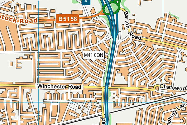 M41 0QN map - OS VectorMap District (Ordnance Survey) M41 0QN map - OS VectorMap District (Ordnance Survey)