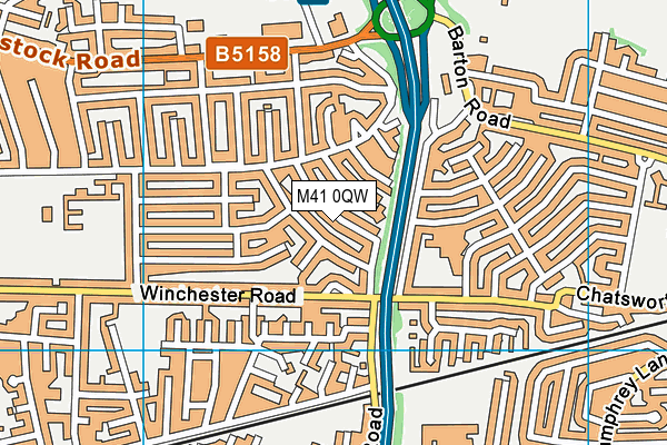 M41 0QW map - OS VectorMap District (Ordnance Survey) M41 0QW map - OS VectorMap District (Ordnance Survey)