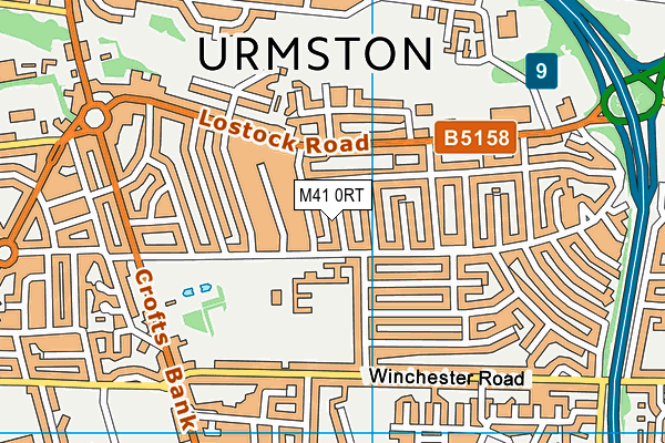 M41 0RT map - OS VectorMap District (Ordnance Survey)
