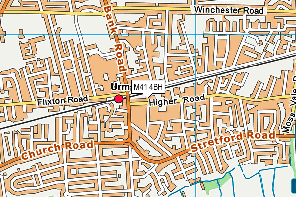 M41 4BH map - OS VectorMap District (Ordnance Survey) M41 4BH map - OS VectorMap District (Ordnance Survey)