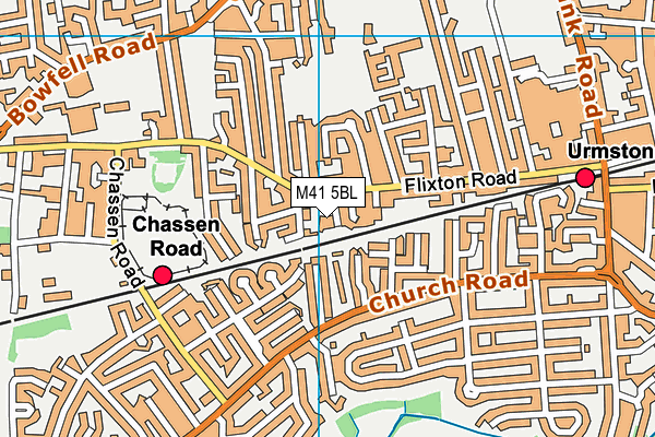 M41 5BL map - OS VectorMap District (Ordnance Survey) M41 5BL map - OS VectorMap District (Ordnance Survey)