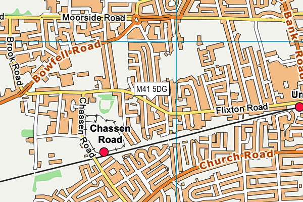 M41 5DG map - OS VectorMap District (Ordnance Survey) M41 5DG map - OS VectorMap District (Ordnance Survey)