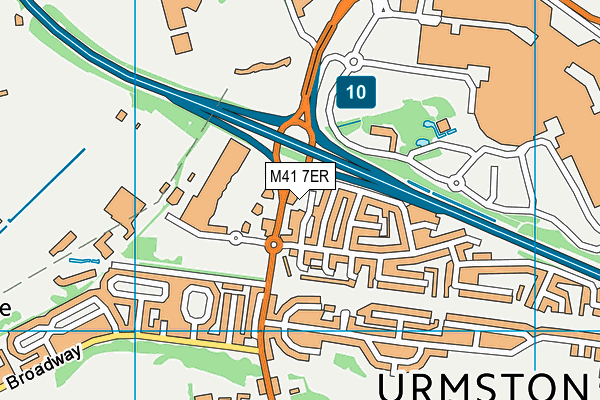 M41 7ER map - OS VectorMap District (Ordnance Survey)
