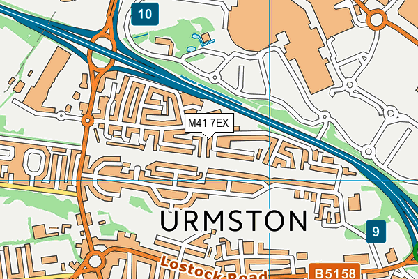 M41 7EX map - OS VectorMap District (Ordnance Survey)