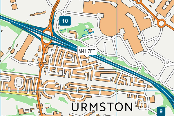 M41 7FT map - OS VectorMap District (Ordnance Survey)