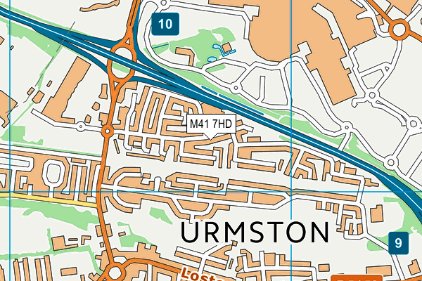M41 7HD map - OS VectorMap District (Ordnance Survey)