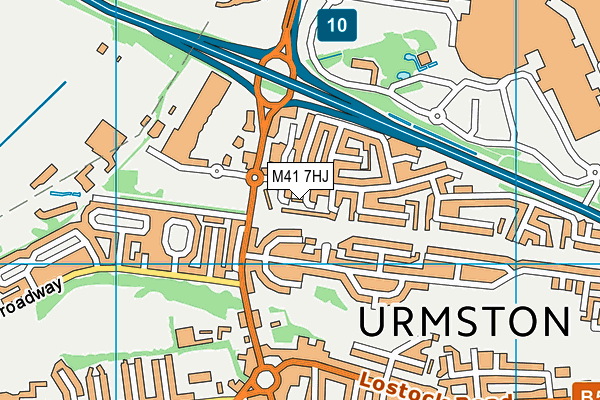 M41 7HJ map - OS VectorMap District (Ordnance Survey)
