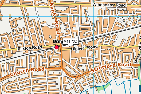 M41 7XZ map - OS VectorMap District (Ordnance Survey) M41 7XZ map - OS VectorMap District (Ordnance Survey)