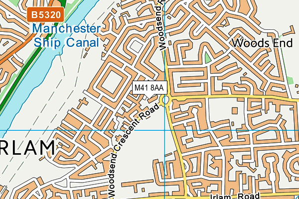 M41 8AA map - OS VectorMap District (Ordnance Survey) M41 8AA map - OS VectorMap District (Ordnance Survey)