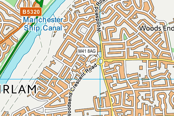 M41 8AG map - OS VectorMap District (Ordnance Survey) M41 8AG map - OS VectorMap District (Ordnance Survey)