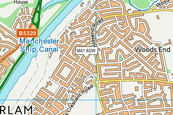 M41 8GW map - OS VectorMap District (Ordnance Survey) M41 8GW map - OS VectorMap District (Ordnance Survey)