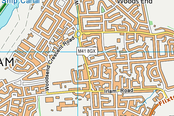 M41 8GX map - OS VectorMap District (Ordnance Survey) M41 8GX map - OS VectorMap District (Ordnance Survey)