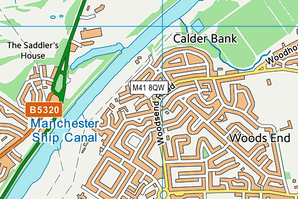 M41 8QW map - OS VectorMap District (Ordnance Survey) M41 8QW map - OS VectorMap District (Ordnance Survey)