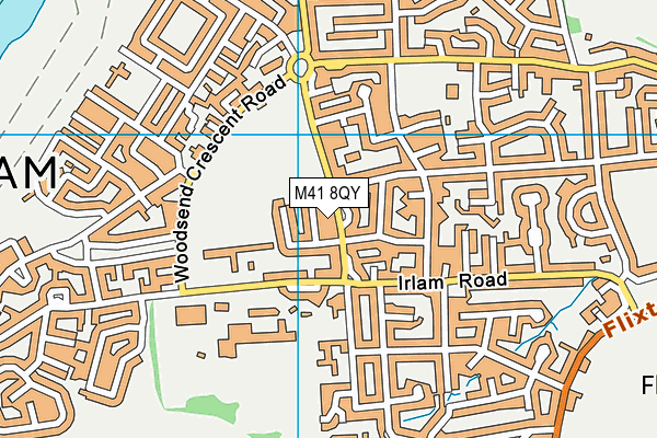M41 8QY map - OS VectorMap District (Ordnance Survey) M41 8QY map - OS VectorMap District (Ordnance Survey)