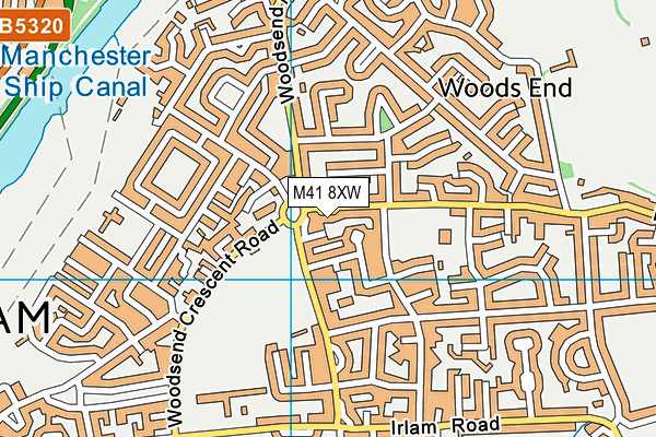 M41 8XW map - OS VectorMap District (Ordnance Survey) M41 8XW map - OS VectorMap District (Ordnance Survey)