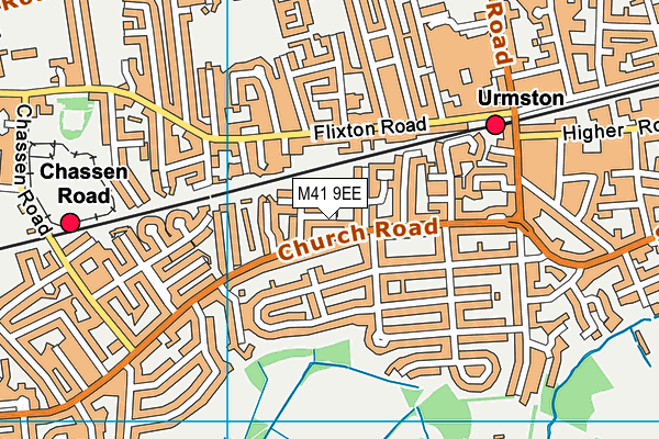 M41 9EE map - OS VectorMap District (Ordnance Survey) M41 9EE map - OS VectorMap District (Ordnance Survey)